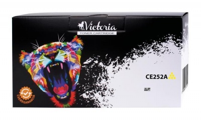 CE252A Lézertoner ColorLaserJet CM3530, CP3525 nyomtatókhoz, VICTORIA TECHNOLOGY 504A, sárga, 7k