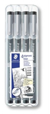 Tusfilc készlet, STAEDTLER "Pigment Liner 308", fekete