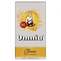 Kávé, pörkölt, őrölt, vákuumos csomagolásban, 250 g, DOUWE EGBERTS "Omnia"